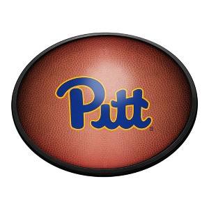 College Football Pigskin Design Oval Slimline Lighted Wall Sign - 1 of 4
