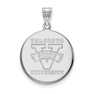 Black Bow Jewelry 10k White Gold Valdosta State Blazers NCAA Large Pendant - 1 of 2