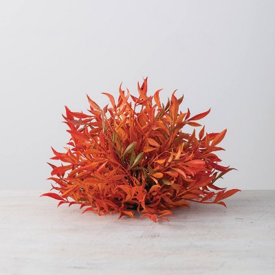 Sullivans Artificial Smilax and Berry 1/2 Orb Decorative Filler 9"H Orange