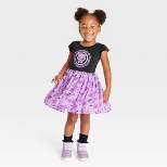 Toddler Girls' Marvel Black Panther Knitted Tutu Dress - Black
