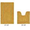 Lux Premium 100% Cotton Tufted Solid Reversible 2 PC Bath Rug Set – Ultra-Soft, Water-Absorbent, Durable, Machine Washable Bathroom Rug - 2 of 4