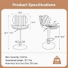 Abynow Modern Bar Stools Set of 2 Swivel Bar Height Barstools Chairs with Adjustable Height, Round Heavy Metal Base, and Footrest - 4 of 4