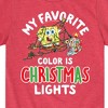 Boys' - SpongeBob SquarePants - My Favorite Color Is Christmas Lights Short Sleeve Graphic T-Shirt - 2 of 4