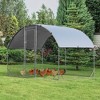 Tangkula Large Metal Chicken Coop Outdoor Galvanized Dome Cage w/ Cover 9 ft x 6.2 ft - 2 of 4