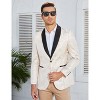 WhizMax Men's Fashion Suit Jacket Blazer One Button Luxury Weddings Party Dinner Prom Tuxedo - 2 of 4