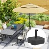 Outsunny Patio Umbrella Base Holder, Outdoor Umbrella Stand Base, Filled Up to 55lbs with Stand or 44lbs with Water for Garden, Poolside - 2 of 4