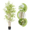 Bamboo Tree Artificial , Artificial Bamboo Tree with Real Trunk and Lifelike Leaves, Faux Bamboo Plants for Home Decor Indoor, 1 Pack - 4 of 4