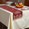 Unique Bargains Christmas Table Runner Plaid Gingerbread Man Polyester Red Yellow 71x14 Inch 1 Pc - 2 of 4