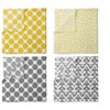Bacati - Ikat Yellow/Gray Dots/Giraffe Swaddling Muslin Blankets set of 4 - 2 of 4