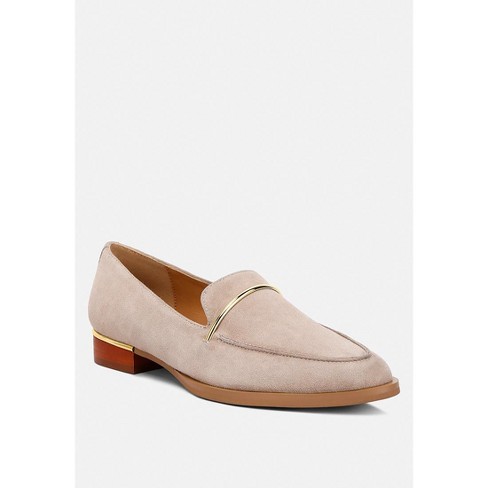 Rag & Co Womens Paulina Taupe Suede Slip On Loafers 10us : Target