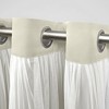 18"x52" Catarina Layered Window Valance Room Darkening Blackout and Sheer Grommet Top Off-White - Exclusive Home - 3 of 4