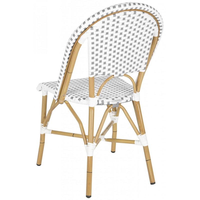 Salcha Indoor Outdoor French Bistro Side Chair (Set Of 2) - Grey/White - Safavieh., 4 of 6