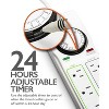 Fosmon [ETL Listed] 8-Outlet Surge Protector Outlet Timer, 24-Hours Mechanical Timer Electrical Outlet Power Strip with Extension Cord 125V 15A 600J - 2 of 4