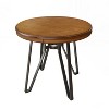 NicBex Farmhouse Circle Wooden Dining Table with Black Metal Base,Modern Kitchen Table Bar Table,Dining Room Furniture - 4 of 4