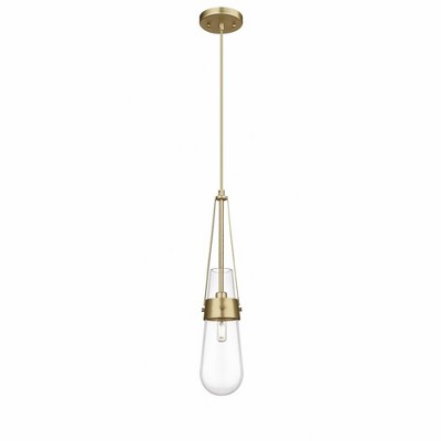 Milan - 1 Light Pendant In Art Deco Style-20.63 Inches Tall and 4.38 Inches Wide