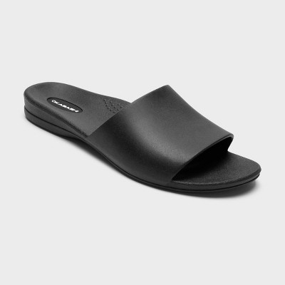 black slip on sandals womens