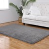 Area Rug Soft Fluffy Shage Area Rug for Living Room Black Shaggy Carpet Faux Fur Washable Rugs - 3 of 4