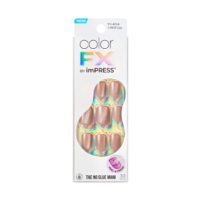KISS Products colorFX by imPRESS Press-On Fake Nails - Short Squoval - Starstruck - 30ct
