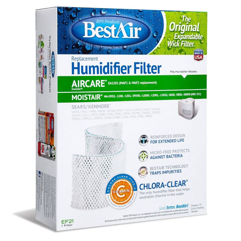 BestAir EF21 Extended Life Humidifier Replacement Paper Wick For Emerson and Kenmore Humidifiers, 5 of 6