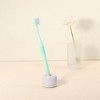 Unique Bargains Bathroom Round Mini Ceramic Toothbrush Holder 1.65"x1.18" - 4 of 4