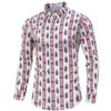 Mens Floral Dress Shirts Long Sleeve Beach Holiday Button Down Party Shirt - 3 of 4