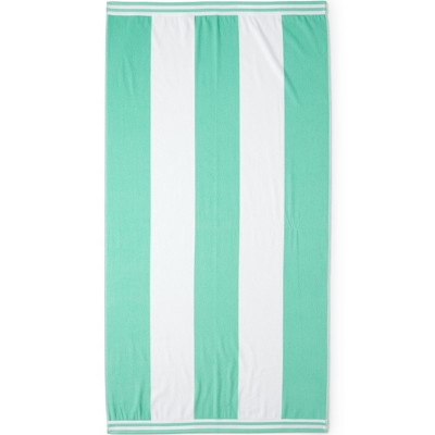 Lands' End Rugby Stripe Reversible Beach Towel
