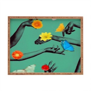 Chromoeye Jewels in Teal Rectangular Tray - Deny Designs - 1 of 2