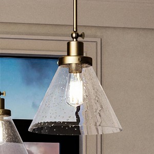 Urban Ambiance Luxury Traditional Pendant 12.5''H x 12''W,  Olde Brass Finish,  Pawtucket Collection, UHP4002 - 1 of 4