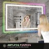 48x36 LED Bathroom Mirror with RGB Lighting, Front and Backlight, Waterproof, Fog-Resistant Tempered Glass, Adjustable Brightness - 2 of 4
