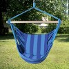 Costway Hammock Rope Chair Patio Porch Yard Tree Hanging Air Swing Outdoor (Blue) - 3 of 4