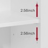 VANIRROR Over the Toilet Storage Cabinet,White Bathroom Cabinet Organizer with Adjustable Shelves,Freestanding Over Toilet Bathroom Storage Shelf - 4 of 4