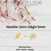 Multi-cut CZ Flat Back Earrings for Cartilage Helix Tragus 5mm 18 Gauge Sterling Silver 1 pair by Ginger Lyne - 4 of 4