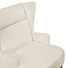 Sapphtopaz 1pc Contemporary Accent Chair Chenille Upholstery Lounge Chair with Wingback and Wood Frame, Living Room Chair Comfy Chair - 2 of 4