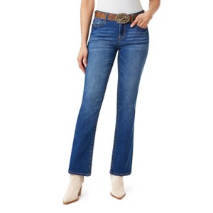 WallFlower Women's Feisty Curvy Low Rise Slim Flare Insta Stretch Juniors Jeans - 1 of 4