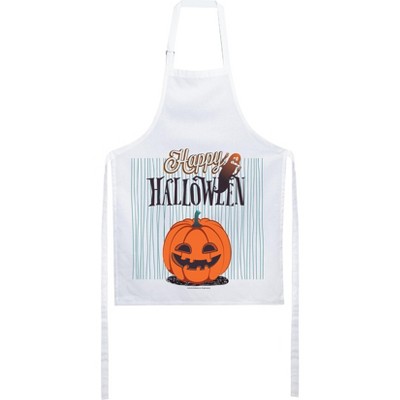 Happy Halloween Classic Jack O Lantern White Apron : Target