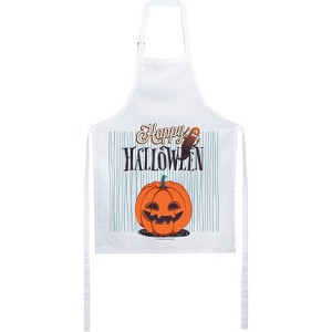 Happy Halloween Classic Jack O Lantern White Apron - 1 of 2
