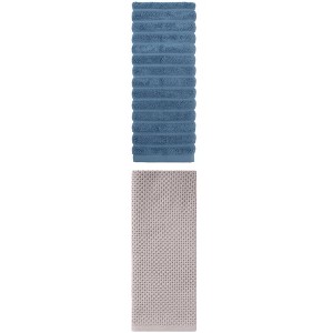 REGALWOVEN Solid Cotton Decorative Hand Towels for Bathroom Hotel and Spa 14" x 30"/13" x 30" 2 Pcs - 1 of 4