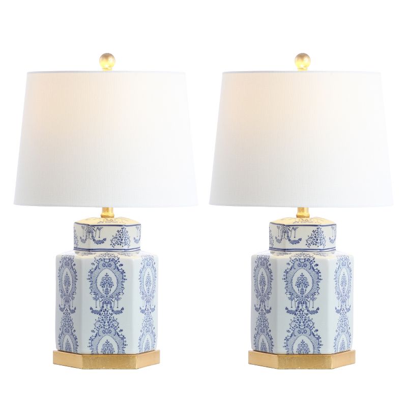 Bodin Table Lamp (Set of 2) - Blue/White - Safavieh., 4 of 6