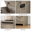 30" Wooden Storage Bench, Flip Top Entryway Shoe Bench with Safety Hinge, Large Toy Chest, Storage Ottoman for Entryway Bedroom Living Room - 4 of 4