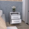 NicBex 23.6"H Wood Nightstand,Bedside Tables with 2 Drawers and 1 Open Shelf for Bedroom,Living Room - 2 of 4