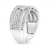 Silver 1/2 Cttw Diamond Multi-Row Bypass Band Ring - 4 of 4