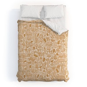 Deny Designs 3pc Full/Queen Iveta Abolina Mushrooms Cream Duvet Cover Bedding Set - 1 of 4