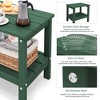 Hyleory Double-Tier Patio Adirondack Side Table, Outdoor HDPE Square End Table - 3 of 4
