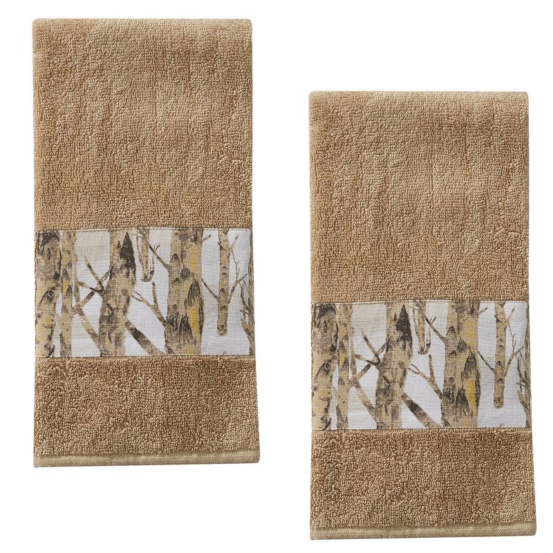 Park Designs Birch Forest Terry Hand Towel Set of 2, 1 of 6