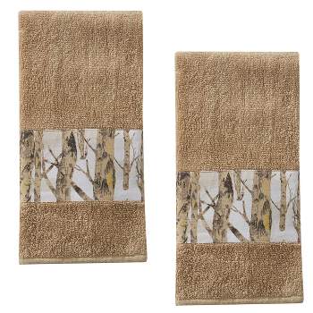 Park Designs Birch Forest Terry Hand Towel Set of 2
