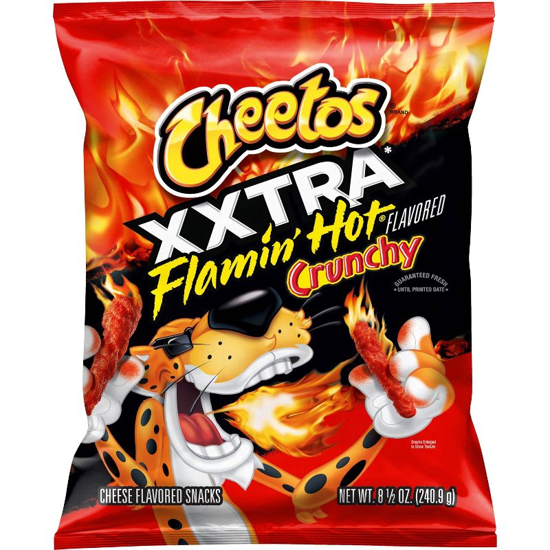 Cheetos XXTRA Flamin' Hot Crunchy Cheese Flavored Snacks - 8.5oz, 1 of 11