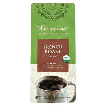 Teeccino Organic Chicory Herbal Coffee, French Roast, Dark Roast, Caffeine Free, 11 oz (312 g)