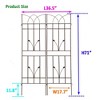 Syemin Patio Decorative Screens, Iron Arch Decoration Garden Trellis, for Outdoor for Climbing Plants Support, Flowerbed, Brown, 36.5"*17.7"*71" - 3 of 4