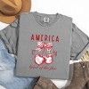 Simply Sage Market Land Of The Free Cherries Garment Dyed Tee - 3 of 4