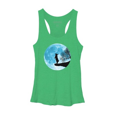 Women's Design By Humans Moon Bunny By Maryedenoa Racerback Tank Top